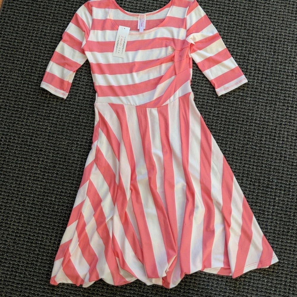 J Mode Striped T Shirt Dress